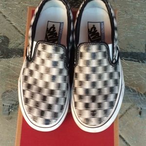 VANS Hemp Blur Checker Slip-On Platform SF